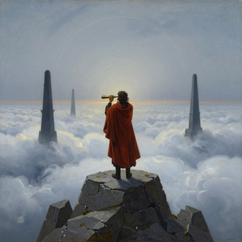 Elias study after Wanderer above the Sea of Fog